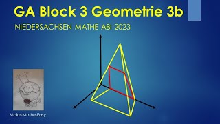 GA Niedersachsen Mathe Abi 2023 Geometrie Block 3b [upl. by Atiram870]