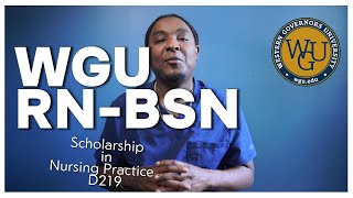 WGU RN to BSN Scholarship in Nursing Practice D219 [upl. by Leirej]