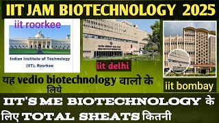 number of seats in iits for iit jam biotechnology  iit biotechnology seats  viral iitjam [upl. by Cotter]