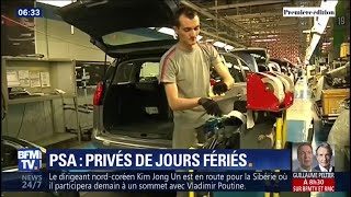 Des salariés de PSA privés de jours fériés pour répondre à une forte demande [upl. by Publias]