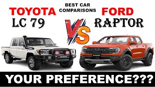 ALL NEW Toyota Landcruiser LC79 Vs ALL NEW Ford RANGER RAPTOR  Which one do you prefer [upl. by Nellie]