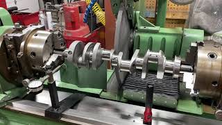 Crankshaft Grinding on a Storm Vulcan 15AW [upl. by Irehs]