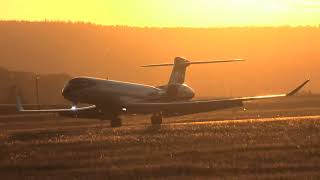 Gulfstream G700 N702GD first ever landing at Zurich Airport by Sunset [upl. by Grannia358]