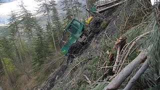 TIMBERJACK 460 SKIDDER DANS UN MUR ⚠️ BÛCHERONS DE LEXTRÊME [upl. by Briney825]