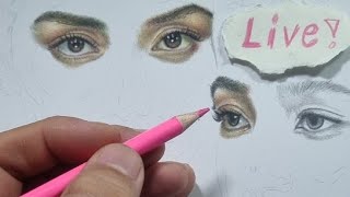 Colored Pencil LIVE DRAWING How to Draw Realistic Portrait [upl. by Euell]