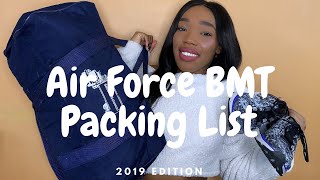 AIR FORCE BMT PACKING LIST [upl. by Odnala]