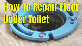 How To Repair Floor Under Toilet 22 [upl. by Aihsila]