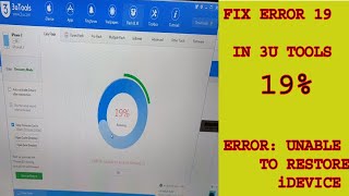 Fix 3utools struck at 19 percent Error Unable To Restore iDevice10or2 iPhoneiPad2020 method [upl. by Gloriane902]