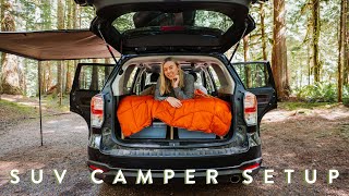 My SUV Camping Setup  Solar Power Cooking amp Accessories [upl. by Fotina122]