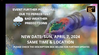 Upcoming Holi Celebration in The Bay Area 2024 New Date Sun April 7 2024 [upl. by Rekyr]