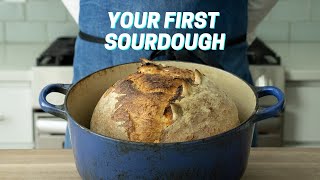 YOUR FIRST SOURDOUGH Sourdough Bread For Complete Beginners [upl. by Ynor]