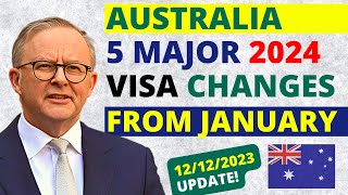 Australia 5 Big Visa Changes Starting January 2024  Australia Visa Update [upl. by Elayor]