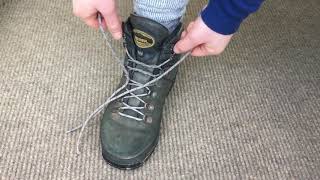 How to tie hiking boots heel lock lacing [upl. by Eardnaed]