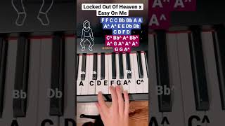 Locked out of Heaven x Easy on Me Piano Tutorial Bruno Mars  Adele  shorts brunomars adele [upl. by Sethi794]