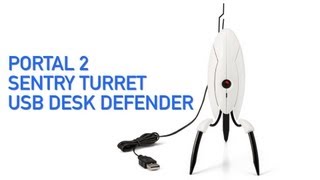 Portal 2 Sentry Turret USB Desk Defender from ThinkGeek [upl. by Lewin]