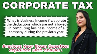 What is business income  deductions which are not allowed in computing business income of a company [upl. by Holmen]