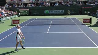 ダビドビッチ・フォキナのスピンサーブ（スロー） Davidovich Fokina Spin Serve Slow Motion [upl. by Sucam983]