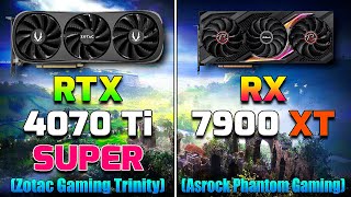 RTX 4070 Ti SUPER 16GB Zotac Gaming Trinity vs RX 7900 XT 20GB Asrock Phantom Gaming [upl. by Lleznol]