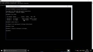 Formater  disque dur  usb   avec linvite de commande windows  CMD  utilitaire diskpart [upl. by Alegnasor]