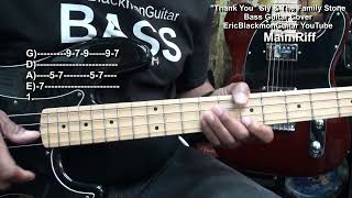 How To Play THANK YOUFalettinme Be Mice Elf Agin Bass Guitar Lesson Sly amp The Family Stone [upl. by Elke]