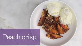 Easy and healthy peach crisp recipe [upl. by Coray]