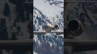 Gulfstream G450 landing at Samedan Airport [upl. by Ibrab]