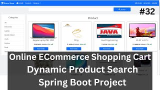 32 Dynamic Product Search Admin Module Spring Boot Project  Shopping Cart Spring Boot Project [upl. by Sirroned845]