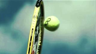 142mph Serve  Racquet hits the ball 6000fps Super slow motion from Olympus IMS [upl. by Phenica584]