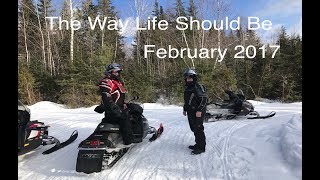 Northern Maine Snowmobiling February 2017 [upl. by Ecile]