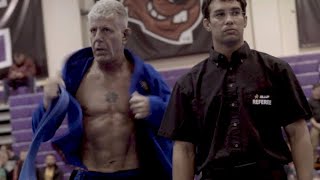 Anthony Bourdain Competes In JiuJitsu  New York Spring Open 2016 [upl. by Ayotnom]