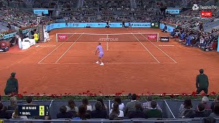 Alex de Minaur vs Rafael Nadal Madrid Open 2024 ðŸ”´ðŸ˜Š Tennis Highlights [upl. by Nesral]