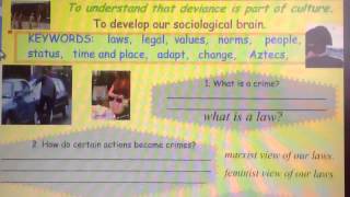 CRIME amp DEVIANCE INTRODUCTION Gcse sociology [upl. by Monney]