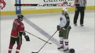 Derek Boogaard vs Brian McGrattan Dec 11 2009  Flames feed [upl. by Elvyn]