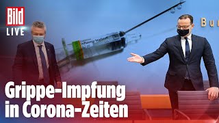 🔴 JENS SPAHN amp RKI über GrippeImpfung in CoronaZeiten  BILD LIVE [upl. by Maible579]