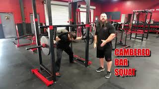 HowTo Cambered Bar Squats [upl. by Aiderfla]