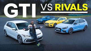 NEW VW Golf GTI vs Focus ST AMG A35 Hyundai i30N  4K [upl. by Landel724]