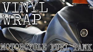 Vinyl Wrapping Motorcycle Tank [upl. by Fulks983]