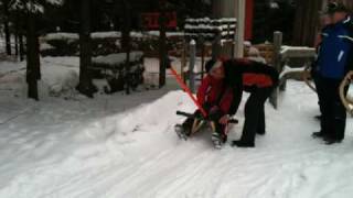 Rodeln am Rodellift Skilift Riedlberg Bayerischer Wald Bayern [upl. by Dyanne]