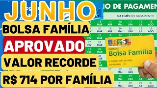 DATA DO BOLSA FAMÍLIA JUNHO COM NOVOS VALORES DE PAGAMENTO  AGORA É DEFINITIVO [upl. by Chao]