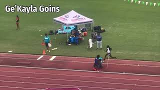 Ge’Kayla Goins  Women’s 1718 Triple Jump at BODYARMOR State Games Track amp Field 6124 [upl. by Stricklan]