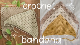 EASY Crochet Granny Triangle Bandana  Hayhay Crochet [upl. by Fay]