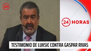 Las 10 frases que dejó el testimonio de Luksic en contra del diputado Gaspar Rivas  24 Horas TVN [upl. by Ailene]