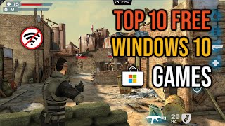 Top 10 FREE Games on Windows 10 Store you can play Offline [upl. by Gnuj587]