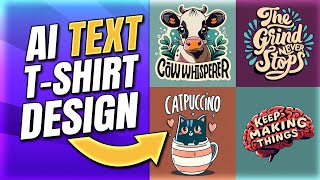 BETTER THAN MIDJOURNEY Ai Tshirt Design with TEXT Ideogram Ai Print on Demand Tutorial [upl. by Gavin]