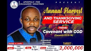 ANNUAL HARVEST AND THANKSGIVING SERVICE  2023 [upl. by Ellerd]