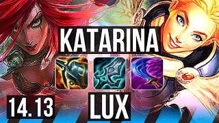 KATARINA vs LUX MID  71 winrate 7 solo kills 1537 Legendary  EUNE Challenger  1413 [upl. by Grosberg]