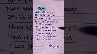 Justin Bieber  Sorry  lyrics with music justinbieber sorry music shorts cover [upl. by Ahtaga443]