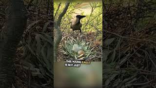 Watch What Happens When a Crow Discovers Unprotected Eagles Nest shorts [upl. by Fromma]