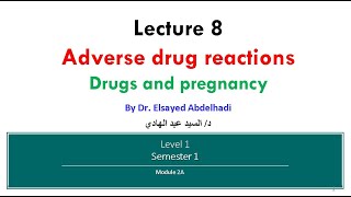 Lecture 8  Adverse Drug Reactions  Dr Elsayed Abdelhadi  2023  2024 [upl. by Ognimod]