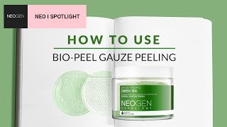 Neogen  NEO I SPOTLIGHT How to use Biopeel Gauze Peeling [upl. by Noremmac]